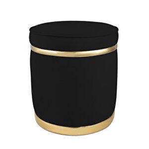 Zerafet Gold Luxery Puf Siyah