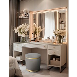 Zerafet Gold Luxery Puf Gri