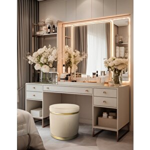 Zerafet Gold Luxery Puf Krem