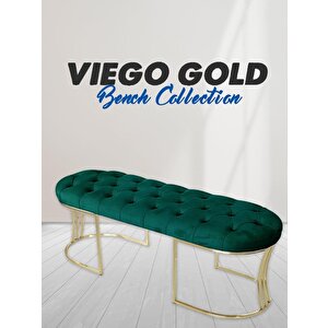 Viego Gold Bench Puf Yeşil
