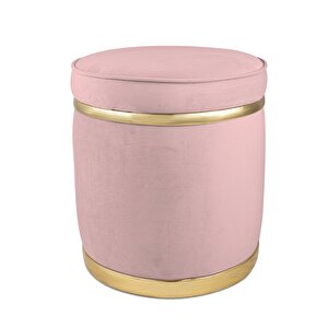 Zerafet Gold Luxery Puf Pembe