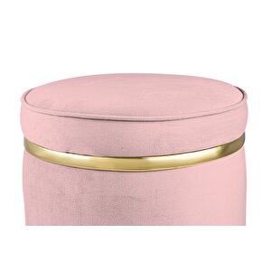 Zerafet Gold Luxery Puf Pembe