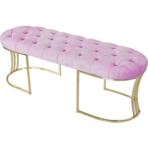 Viego Gold Bench Puf Pembe