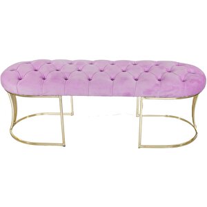 Viego Gold Bench Puf Pembe