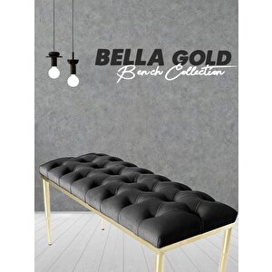 Bella Gold Bench Puf Antrasit