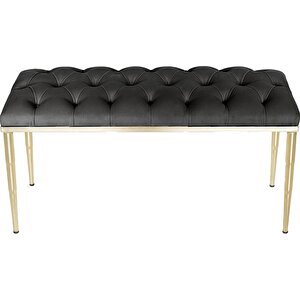Bella Gold Bench Puf Antrasit