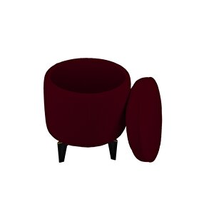 Rio Retro Ayaklı Sandıklı Silindir Dekoratif Puf