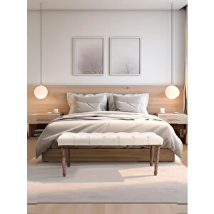 Gazzini Classic Torna Bench Puf Krem
