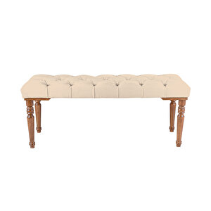 Gazzini Classic Torna Bench Puf Krem