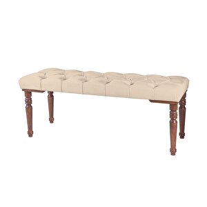 Gazzini Classic Torna Bench Puf Krem
