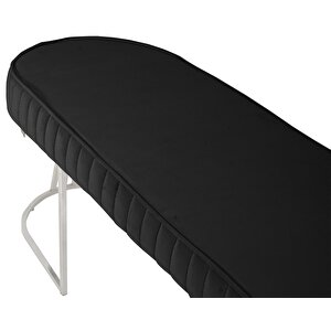 Viego Silver Striped Bench Puf