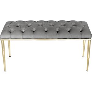 Bella Gold Bench Puf Gri