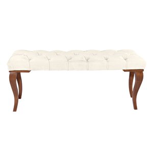 Gazzini Classic Lükens Bench Puf Beyaz