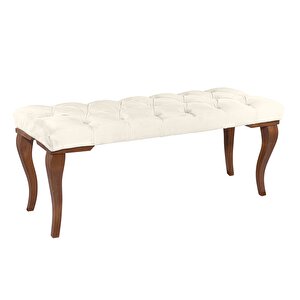 Gazzini Classic Lükens Bench Puf Beyaz