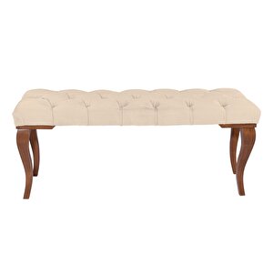 Gazzini Classic Lükens Bench Puf Krem