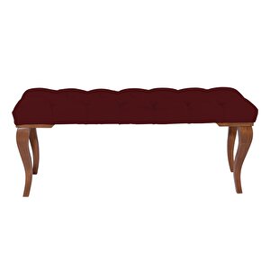 Gazzini Classic Lükens Bench Puf Bordo