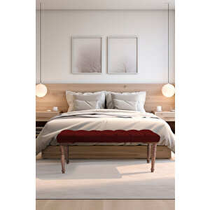 Gazzini Classic Torna Bench Puf Bordo