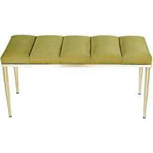 Vesta Gold Bench Puf Hardal