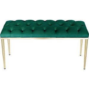 Bella Gold Bench Puf Yeşil