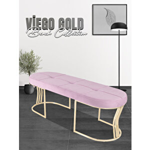 Viego Gold Exclusive Bench Puf Pembe