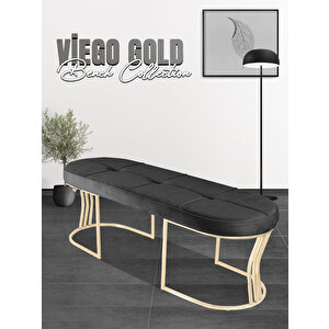 Viego Gold Exclusive Bench Puf Antrasit