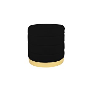 Lungo Roller Gold Luxery Puf Siyah