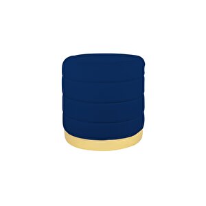Lungo Roller Gold Luxery Puf Mavi