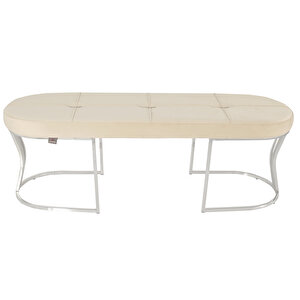 Viego Silver Exclusive Bench Puf Krem