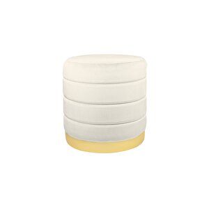Lungo Roller Gold Luxery Puf Beyaz