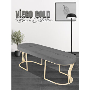 Viego Gold Exclusive Bench Puf Gri