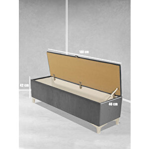 Vetra V2 Sandıklı Bench Puf Gri