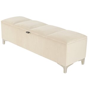 Vetra V2 Sandıklı Bench Puf Beyaz