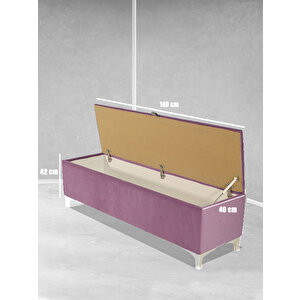 Vetra V2 Sandıklı Bench Puf Pembe