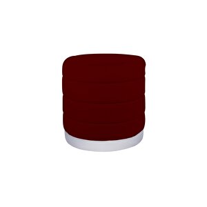 Lungo Roller Silver Luxery Puf Bordo