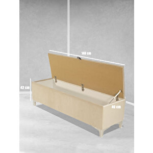 Vetra V2 Sandıklı Bench Puf Krem