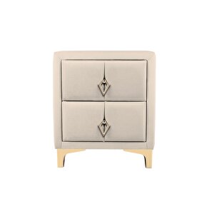 Harmony Gold Komodin, İki Çekmeceli Krem