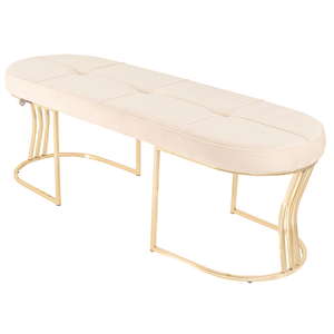 Viego Gold Exclusive Bench Puf Krem