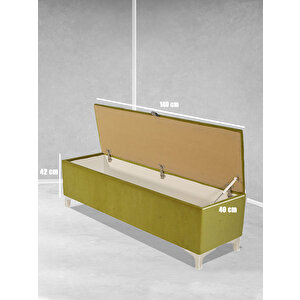 Vetra V2 Sandıklı Bench Puf Hardal