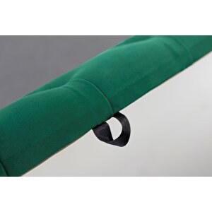 Vetra Sandıklı Bench Puf, Beyaz Yeşil