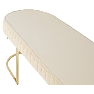 Viego Gold Striped Bench Puf