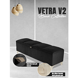Vetra V2 Sandıklı Bench Puf Antrasit