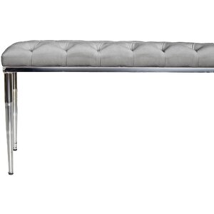 Bella Silver Bench Puf