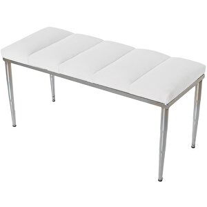 Vesta Silver Bench Puf Beyaz