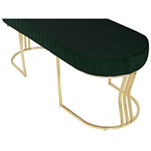 Viego Gold Striped Bench Puf