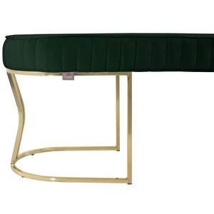 Viego Gold Striped Bench Puf