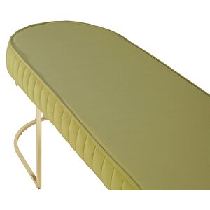 Viego Gold Striped Bench Puf