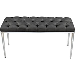 Bella Silver Bench Puf Antrasit