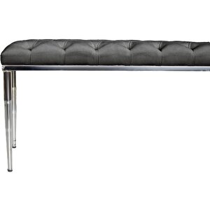 Bella Silver Bench Puf