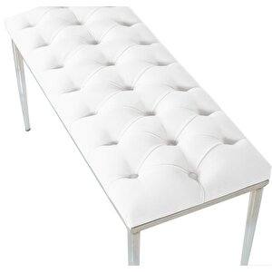 Bella Silver Bench Puf