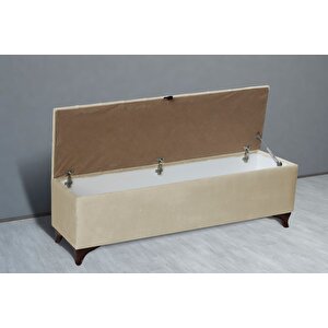 Vetra Sandıklı Bench Puf, Beyaz
